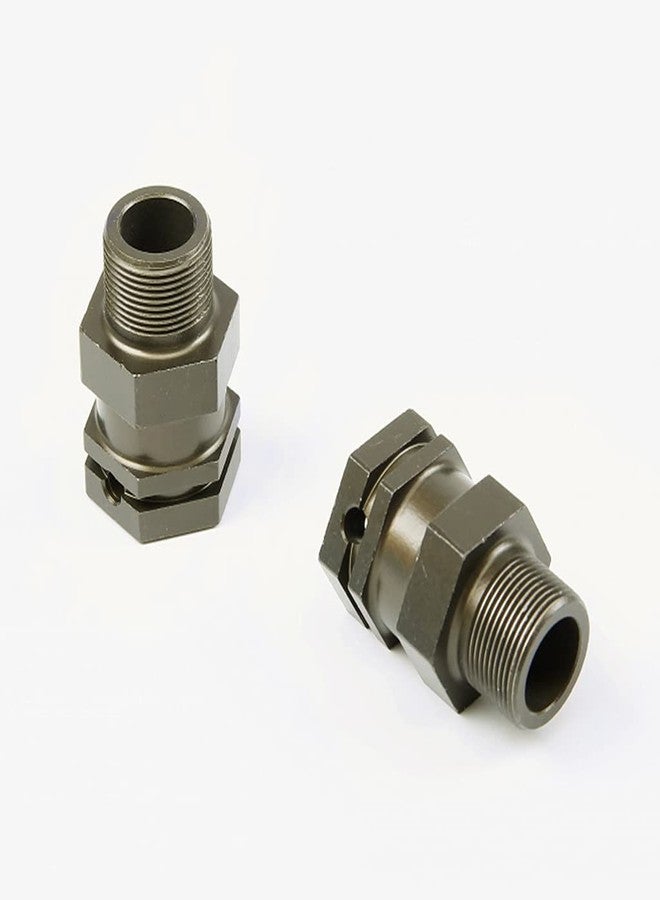 KingVal Replacement Upgrade Harder Metal Rear Hex Hub Compatible with 1/5 HPI Baja 5B 5T 5SC RC CAR Parts (Titanium Color) - Image 3